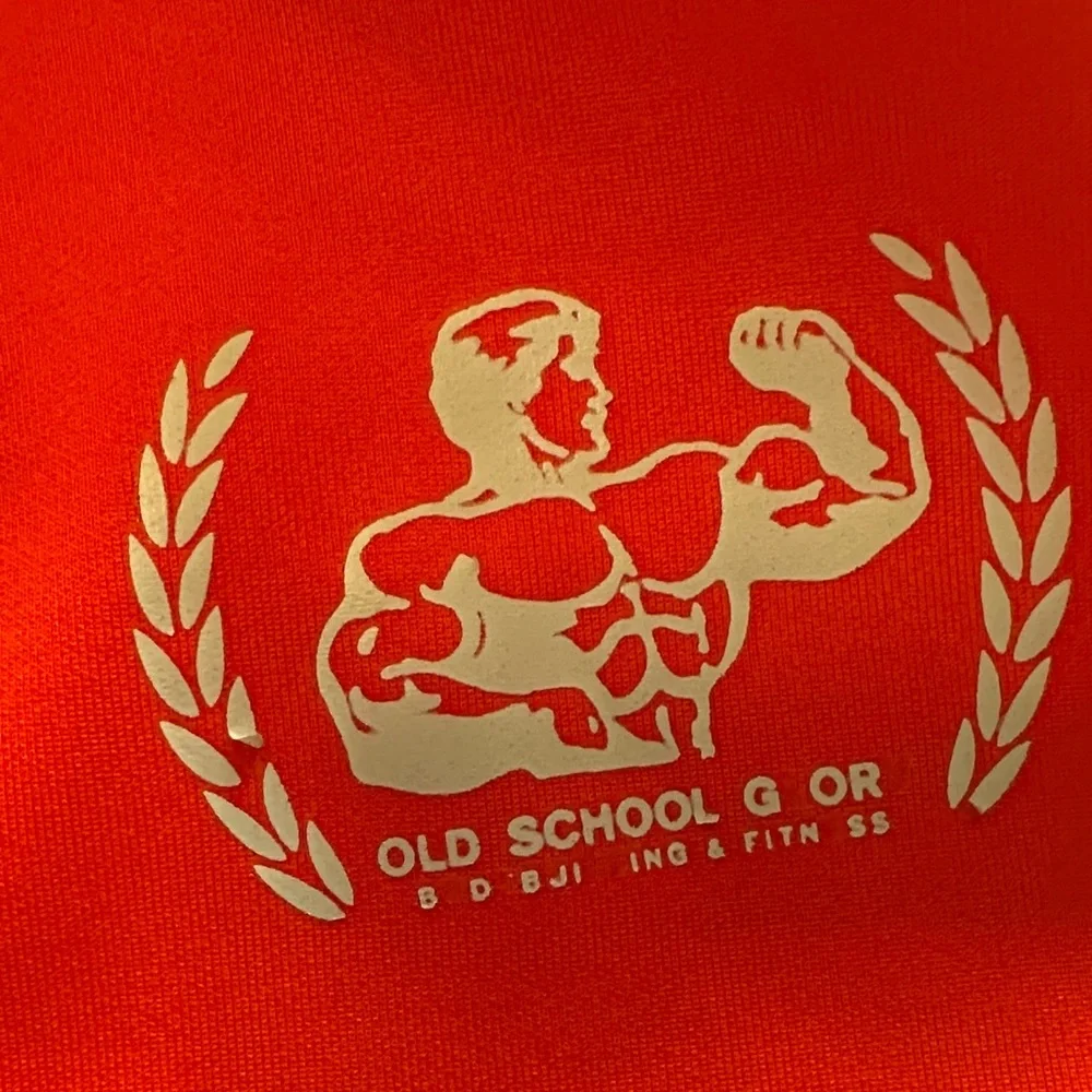 Old School Glory Bright Orange Athletic Shorts with White Trim - Picture 2 of 8
